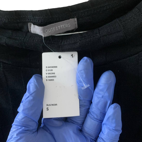 NWT Urban Outfitters Black Checkered Mini Dress with Side Slit Sleeveless Size S - Picture 5 of 7